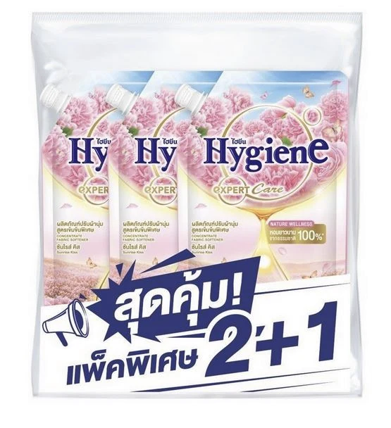 УПАКОВКА 3шт, Парфюмированный Кондиционер д/белья HYGIENE "Рассветный Поцелуй", 490 мл*3шт