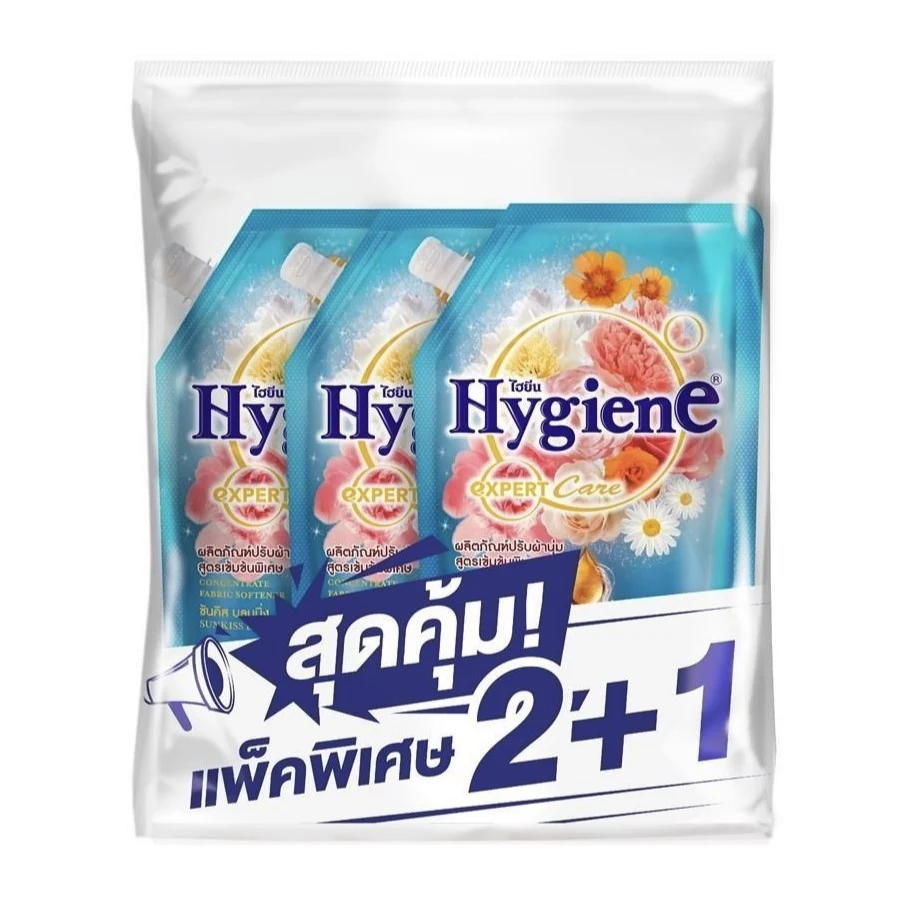 УПАКОВКА 3 шт, Парфюмированный Кондиционер д/белья HYGIENE "Солнечный Поцелуй", 490 мл*3 шт