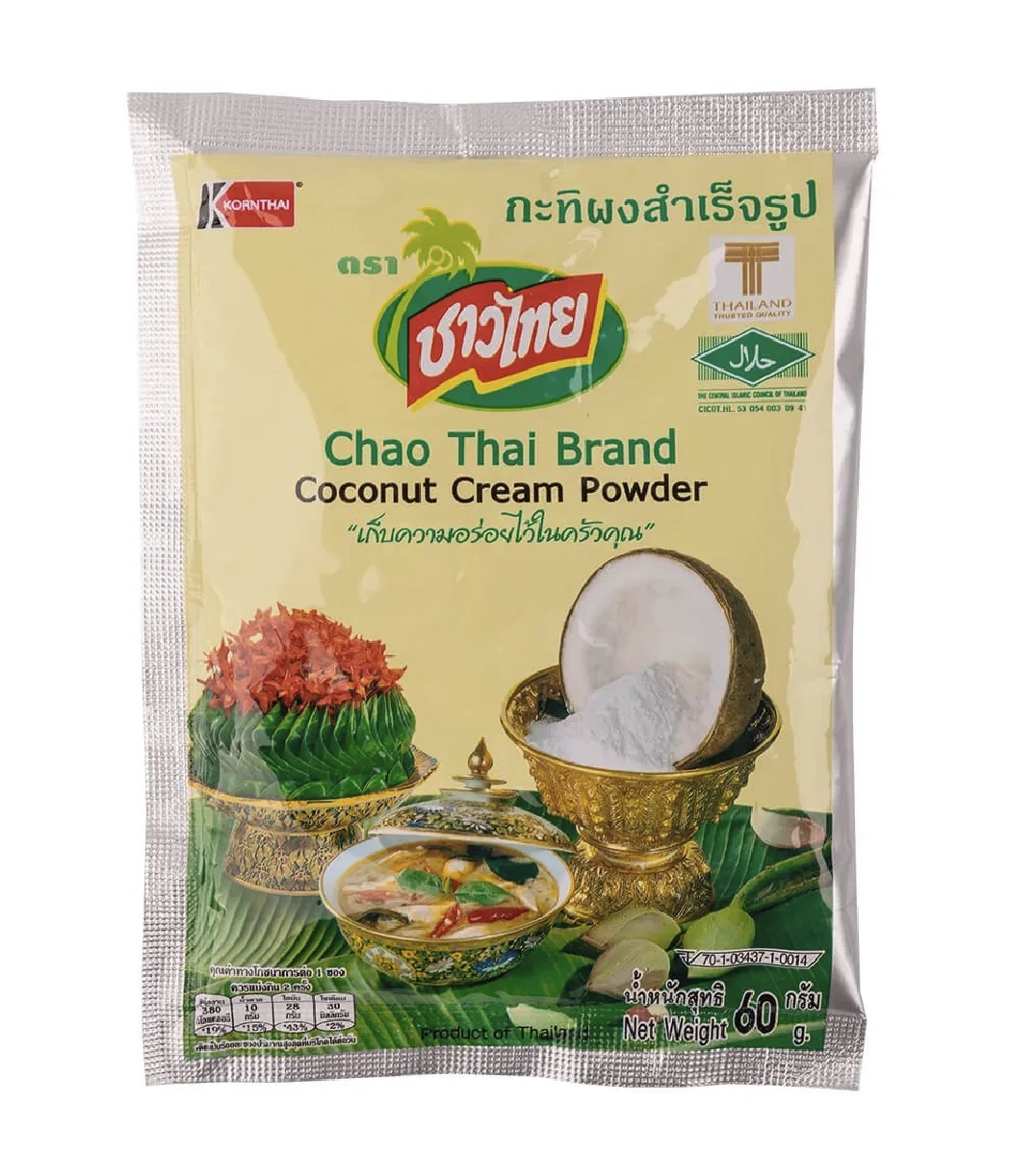 Сухое кокосовое молоко CHAO THAI, 60 гр