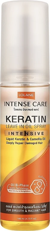 Спрей для восстановления волос с Кератином и маслом камелии Lolane, 140 мл