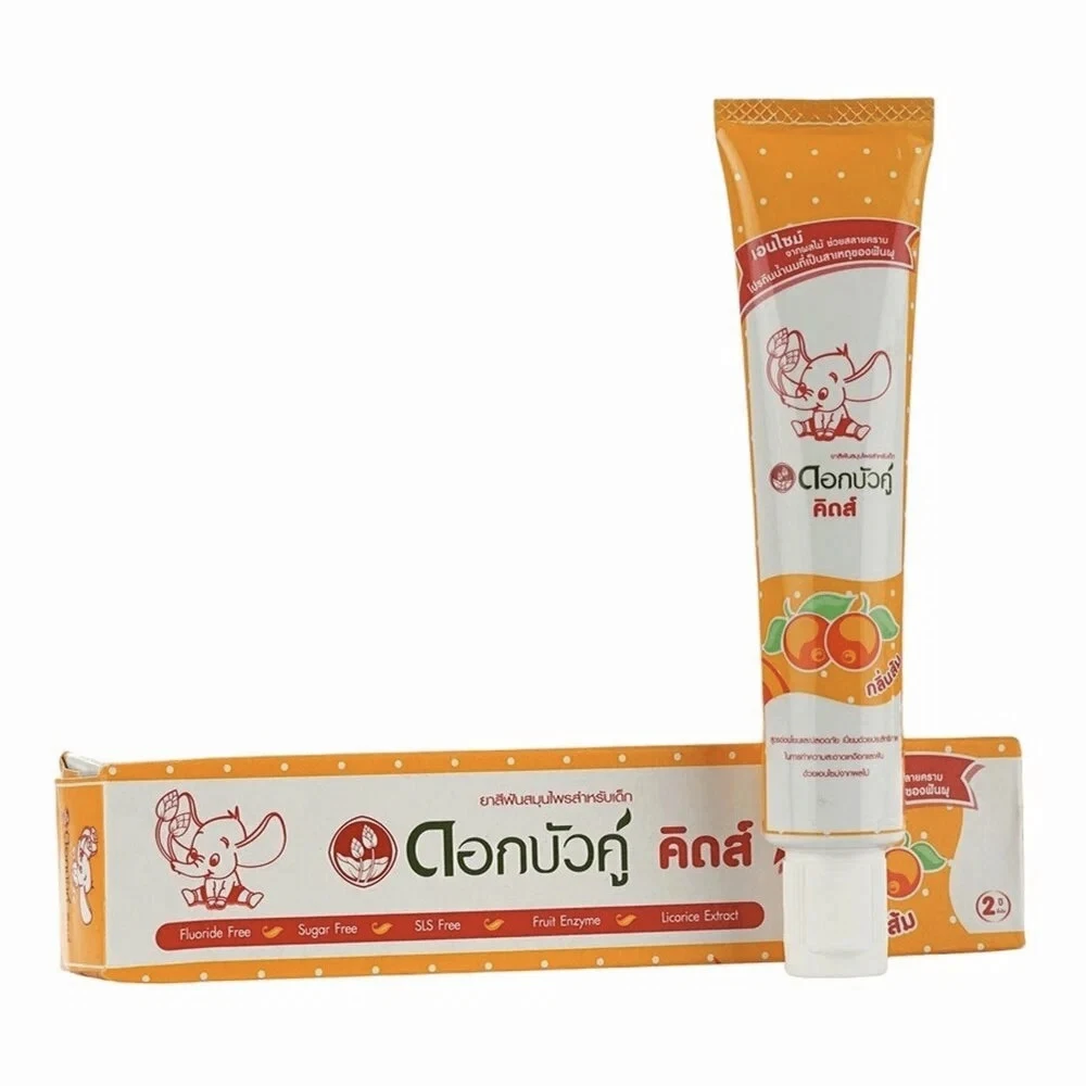 Зубная паста для детей старше 3х лет со вкусом апельсина Twin Lotus Dok Bua Ku Kids, 35 гр
