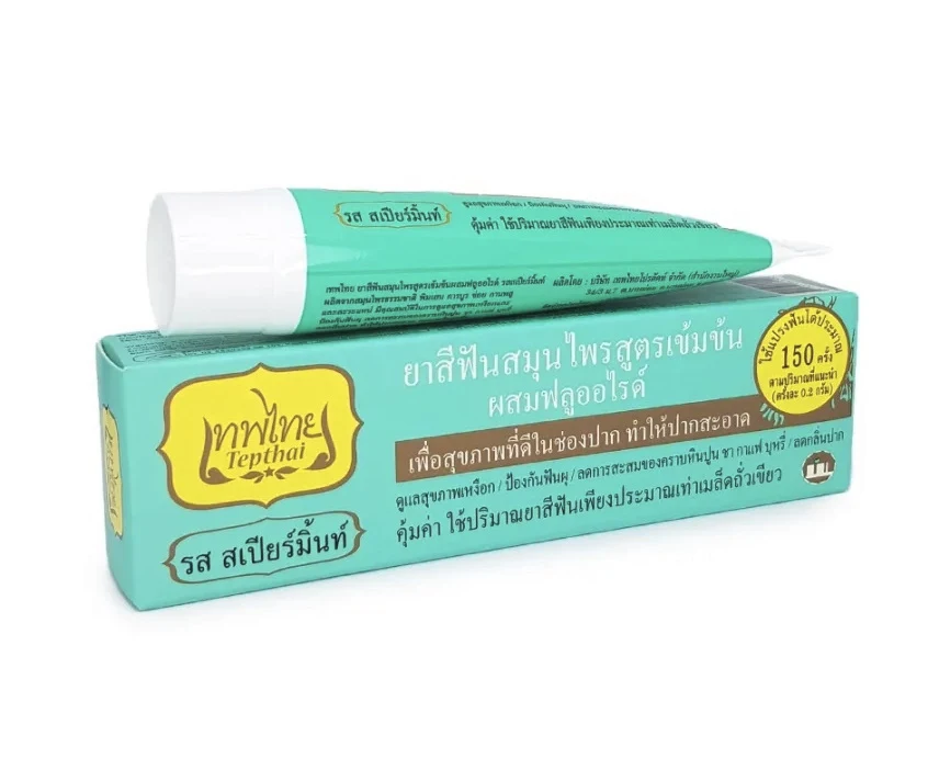 Концентрированная травяная зубная паста Тептай «Мятная» Tepthai Toothpaste, 70 гр