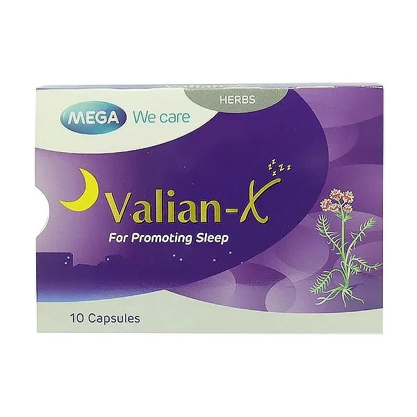 Капсулы от бессонницы, тревожности и стресса Valian-x Mega We Care, 10 капс