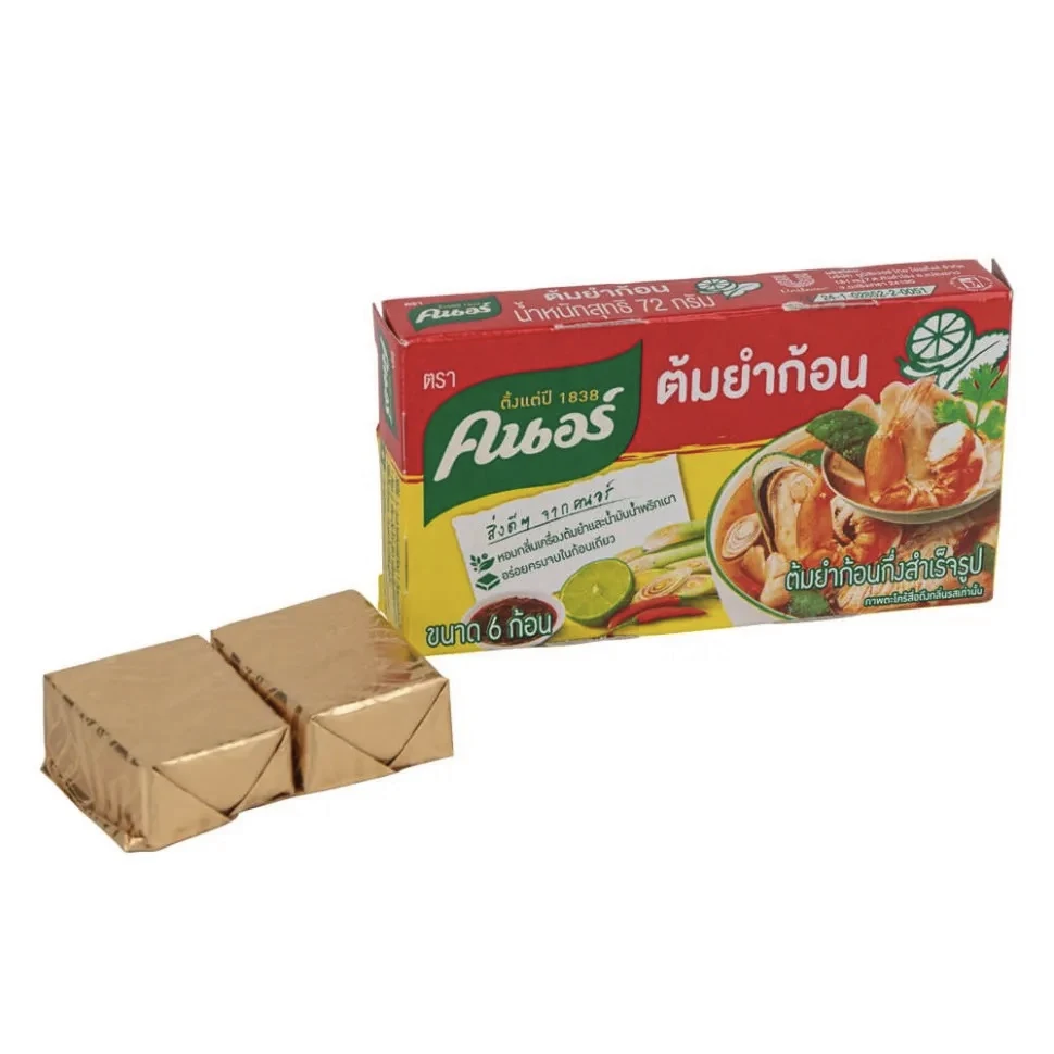 Тайские кубики-специи для приготовления супа Том Ям Knorr Tom-Yum, 6 кубиков, 72гр