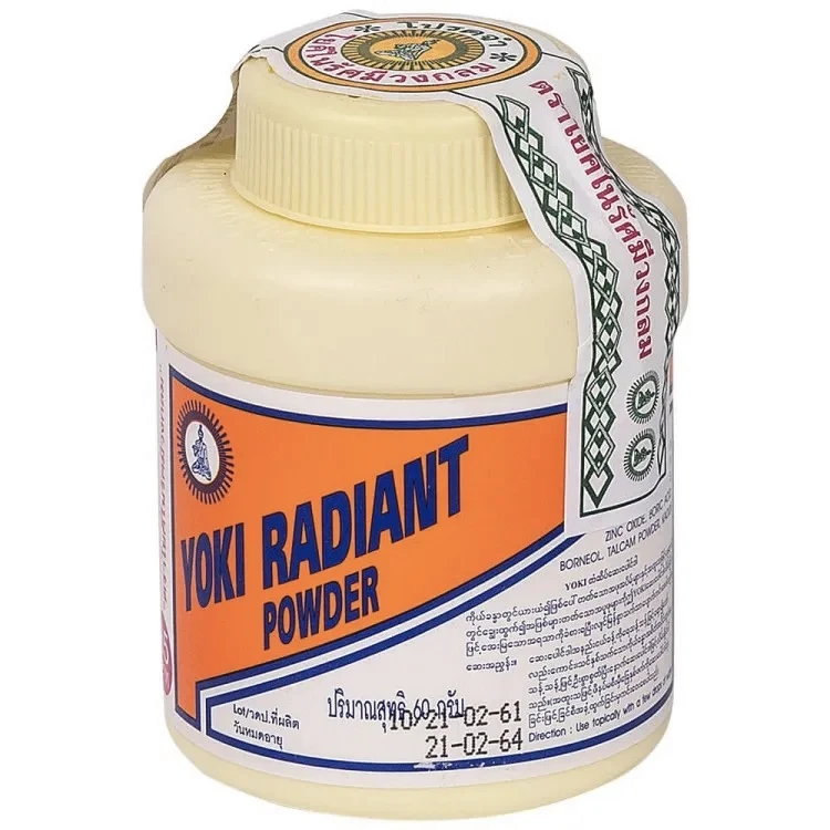Тайская присыпка "Йоки" для устранения запаха пота тела и ног YOKI Radian Powder, 60 гр