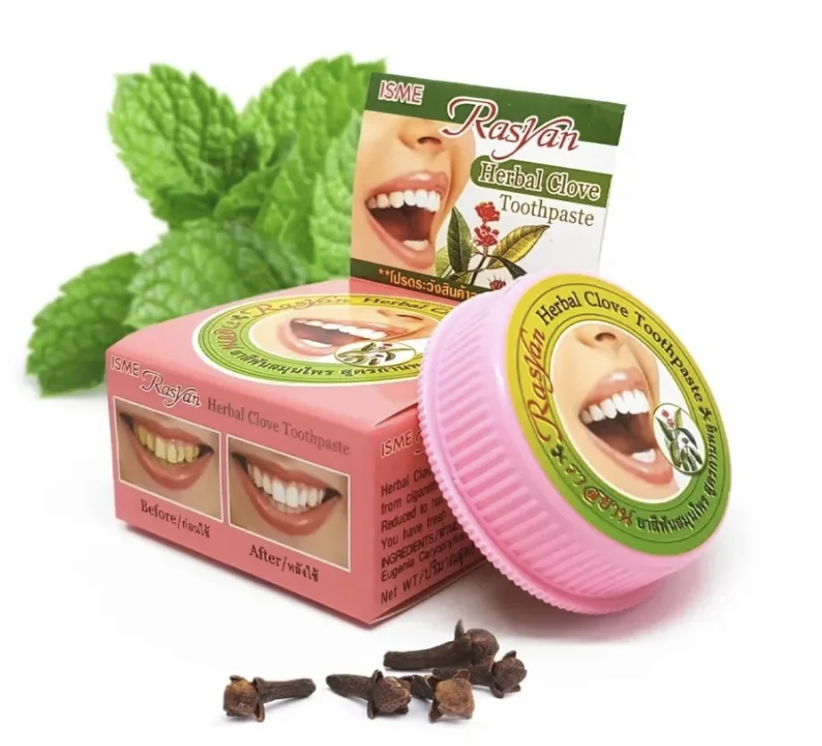 Отбеливающая зубная паста Isme Rasyan Herbal Clove Toothpaste с гвоздикой, 25 гр
