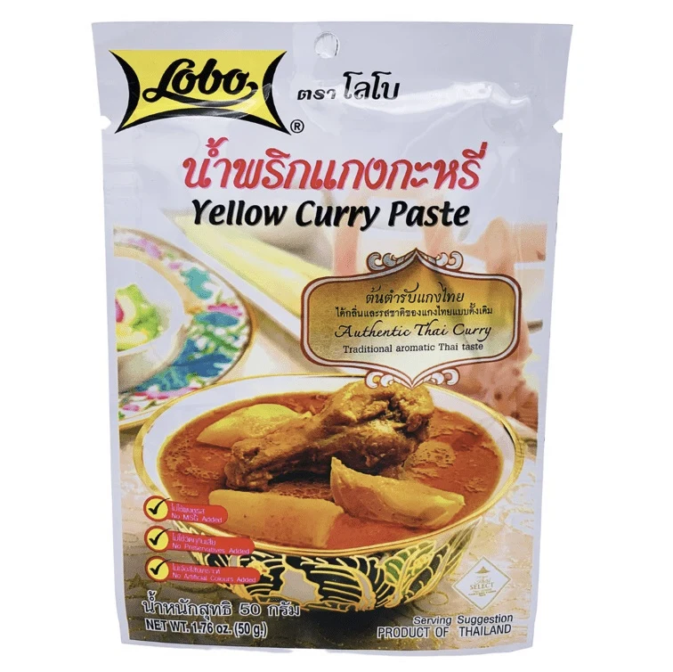 Паста для приготовления блюда Желтый Карри Lobo Yellow Curry Paste, 50 гр