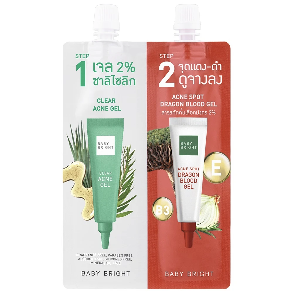 Набор из двух гелей для лечения акне Baby Bright Clear & Treat Acne, 6 гр.+6 гр