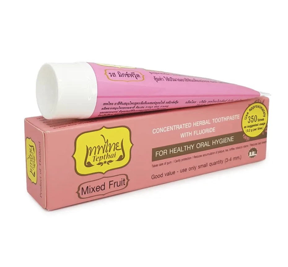 Концентрированная травяная зубная паста Тептай "Фруктовый микс" Tepthai Toothpaste, 70 гр