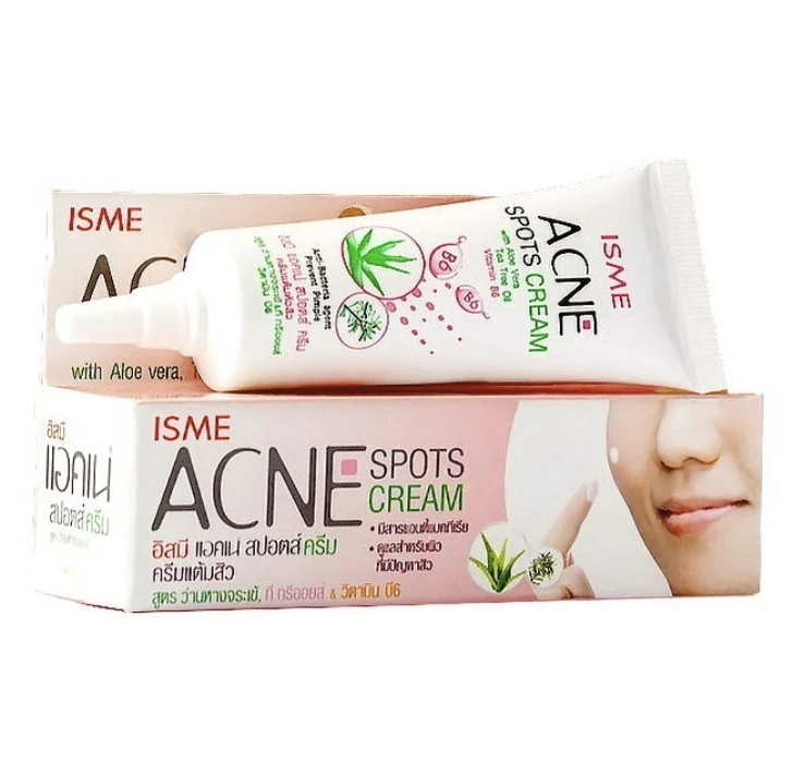 Крем от акне c Алоэ, маслом чайного дерева и витамином B6 ISME Acne Spot Cream, 10 гр