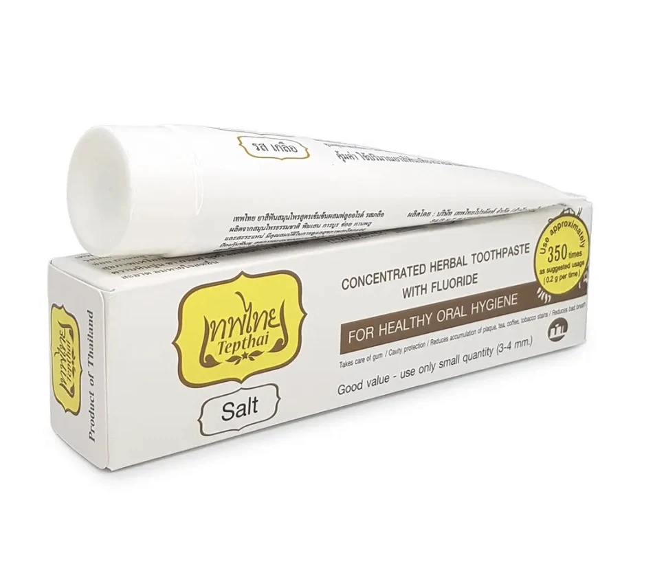Концентрированная травяная зубная паста Тептай с солью Tepthai Toothpaste, 70 гр