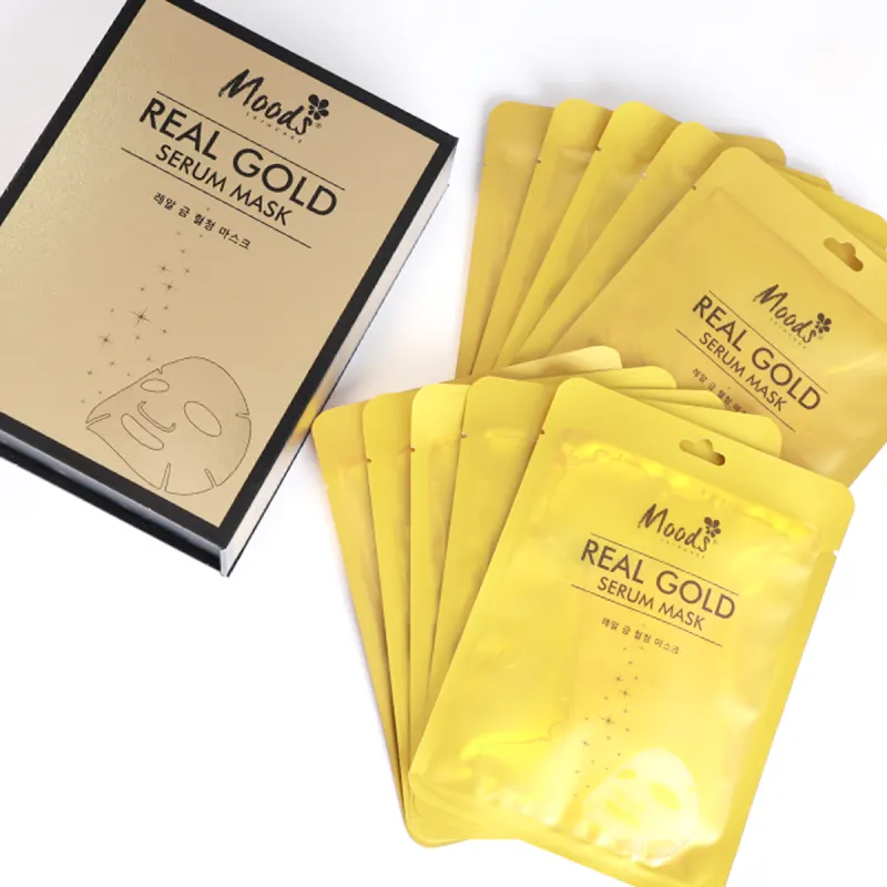УПАКОВКА 10 шт, Маска тканевая с биозолотом Belov Real Gold Serum Mask, 38 мл