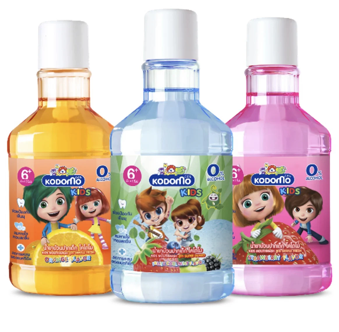 Ополаскиватель детский для полости рта не содержит спирта KODOMO Kids, 250 мл