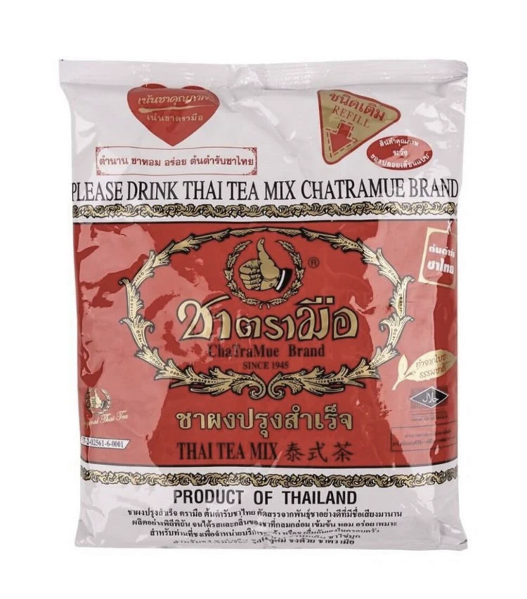 Тайский вкусный черный чай "Красный чай" ChaTraMue Brand Thai Tea Mix, 190 гр