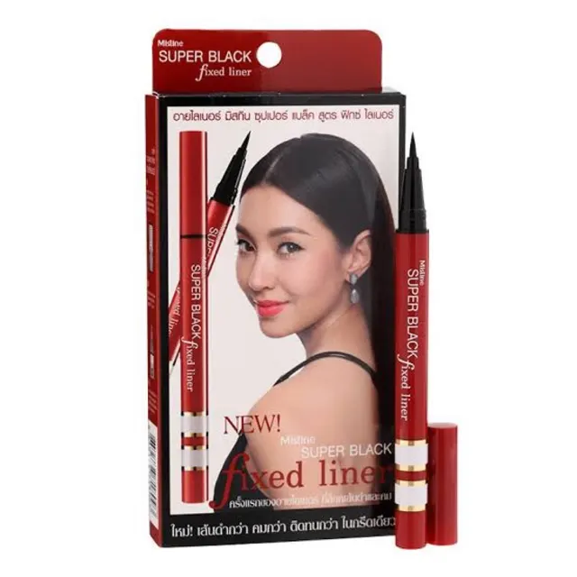 Жидкая черная подводка для глаз Super Black Mistine, 4гр