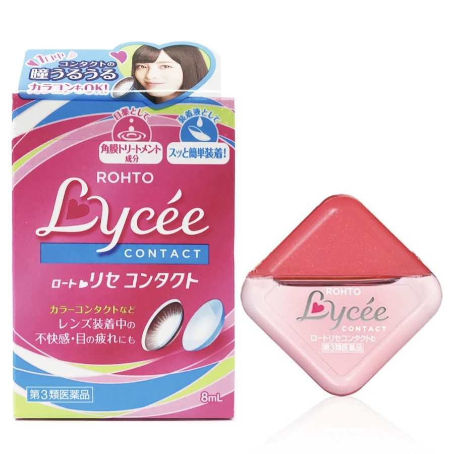 Глазные капли Личи для контактных линз Rohto Lycee Eye Drops, 8 мл