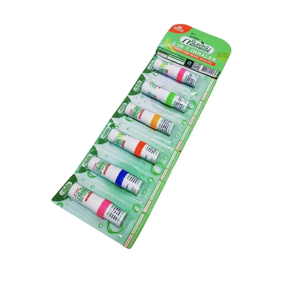 Ингалятор 2 в 1 назальный Green Herb Набор 6 шт.*2 гр