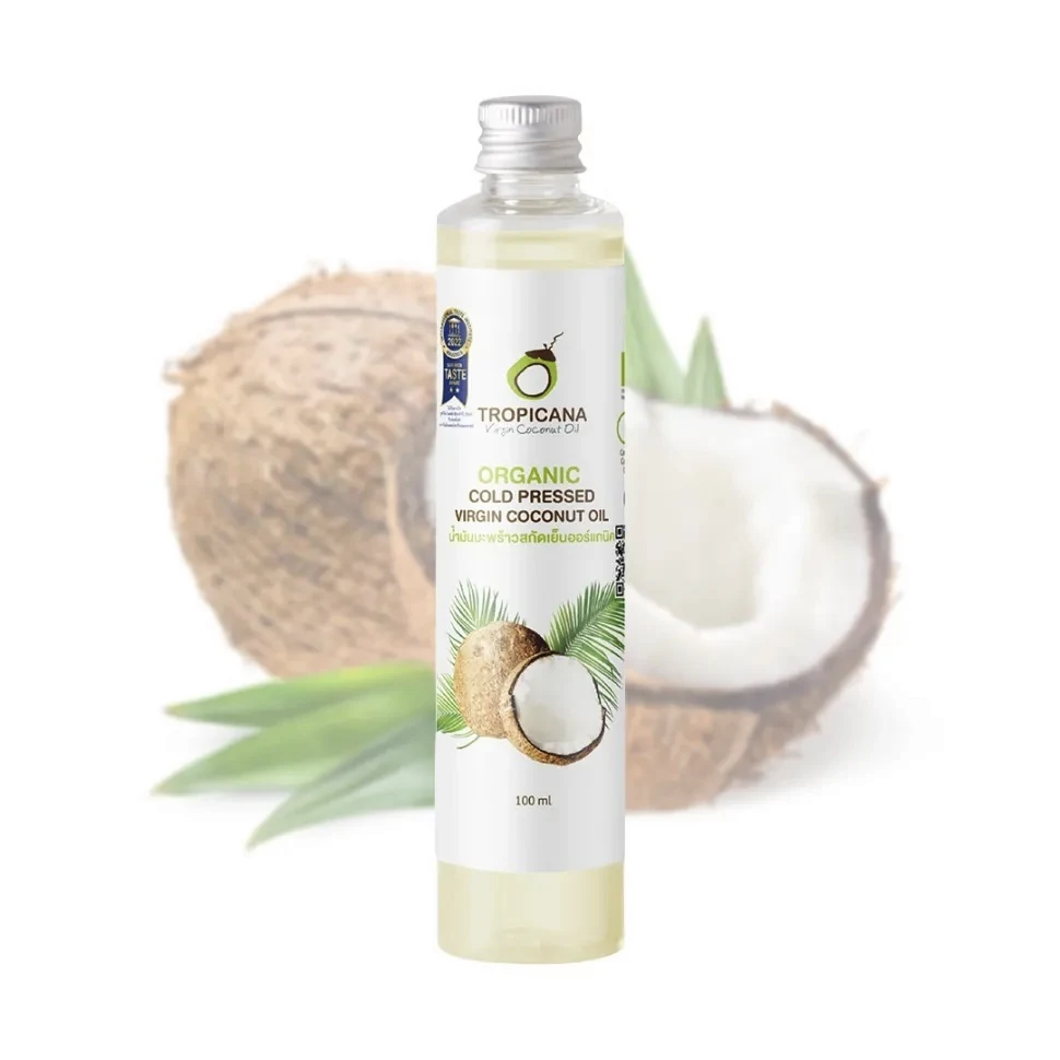 100% Кокосовое масло холодного отжима Tropicana, 100 мл