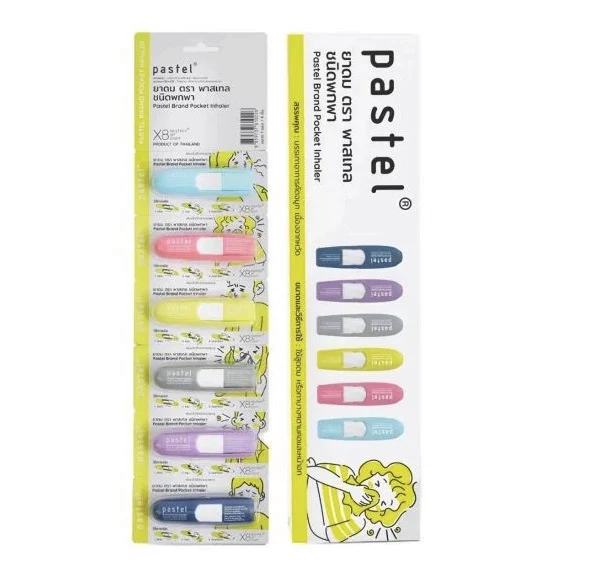 Назальный ароматизированный ингалятор в футляре-трансформере Pastel, упаковка 6 ингаляторов*1,5 мл