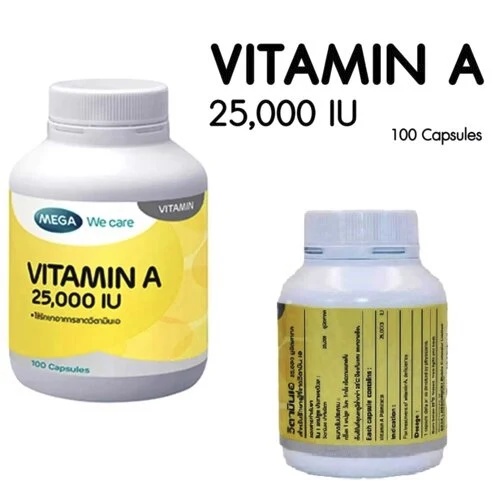 Витамин A Mega We Care Vitamin A 25,000 IU, 100 капсул