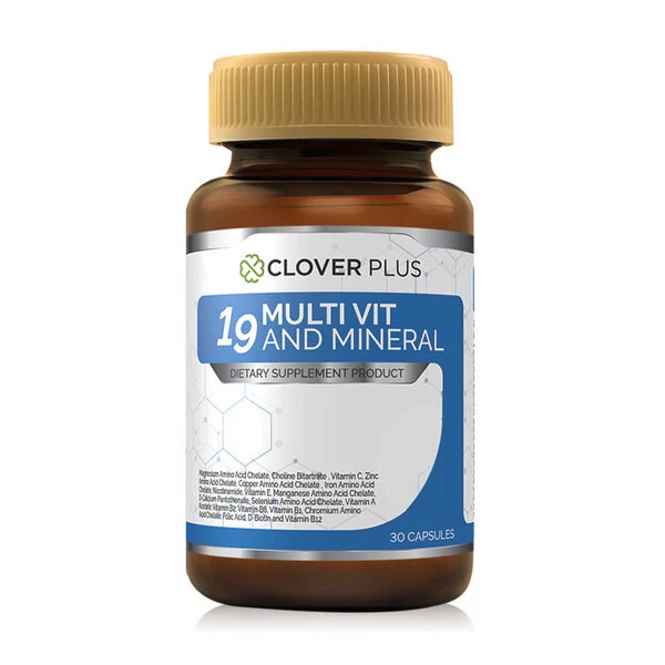 Комплекс 19 мультивитаминов и минералов Clover Plus, 30 капсул
