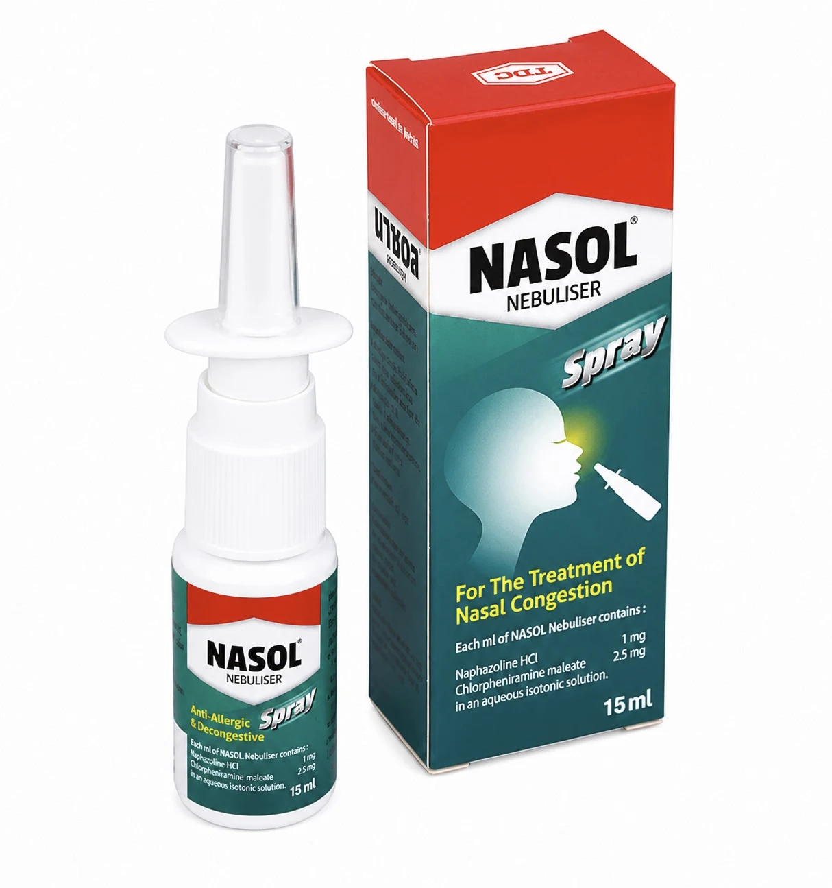 Эффективный спрей для облегчения симптомов насморка от Nasol Nebuliser Spray, 15 мл