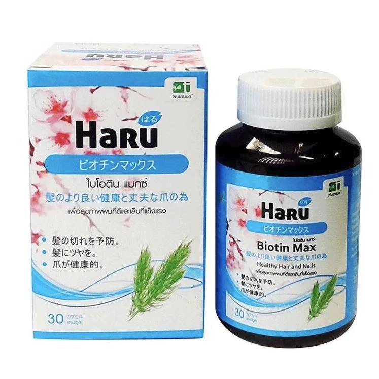 Биотин в капсулах для волос и ногтей Haru Biotin, 30 капсул