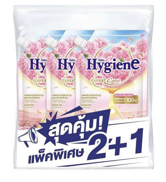 УПАКОВКА 3шт, Парфюмированный Кондиционер д/белья HYGIENE "Рассветный Поцелуй", 490 мл*3шт