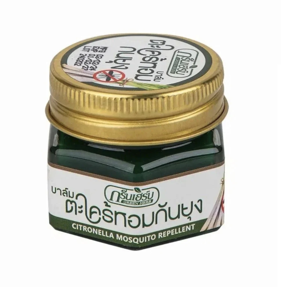 УПАКОВКА 12шт*10гр, Тайский бальзам Green Herb от укусов насекомых, заживляющий, успокаивающий