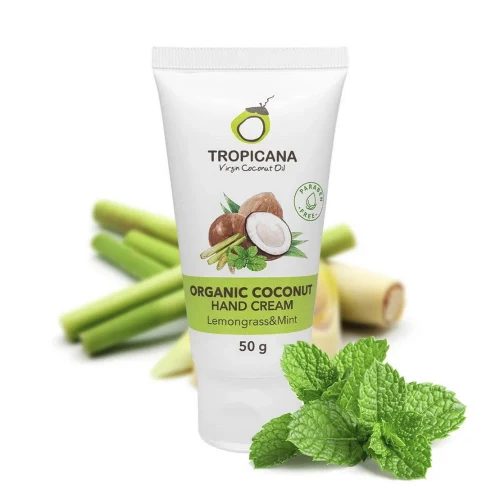 Крем для рук на кокосовом масле Леммонграсс и Мята Tropicana, 50 гр