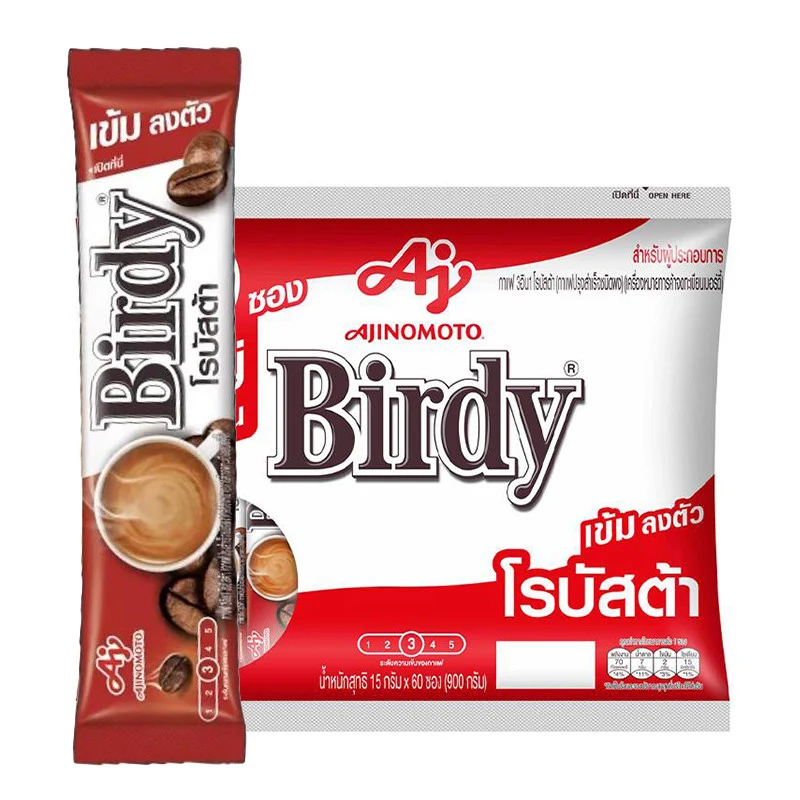 УПАКОВКА 15гр*60 пак., Тайский растворимый кофе Birdy робуста