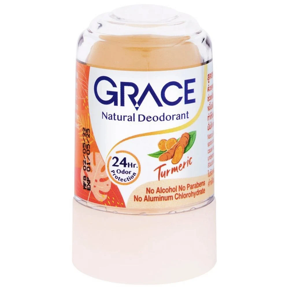 Натуральный соляной дезодорант "Кристалл" Куркума Green Herb Salt Crystal Deodorant, 70 гр
