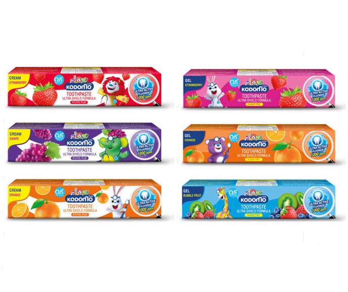 Детская фруктовая зубная паста KODOMO Fruit Toothpaste for Children, 40 гр