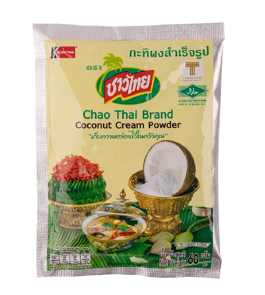 Сухое кокосовое молоко CHAO THAI, 60 гр