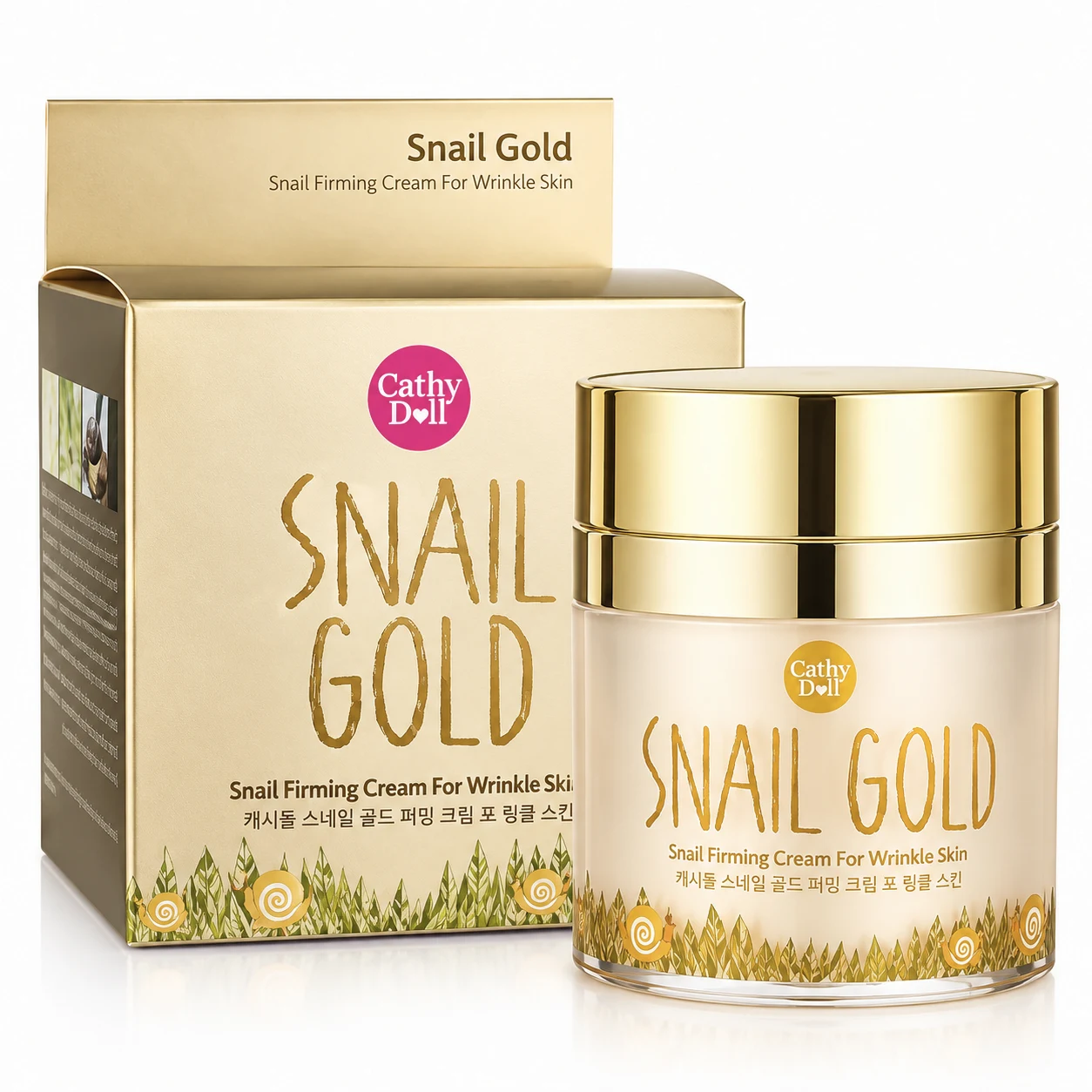 Антивозрастной крем для лица Cathy Doll Snail Gold с секрецией улитки и золотом, 50 гр