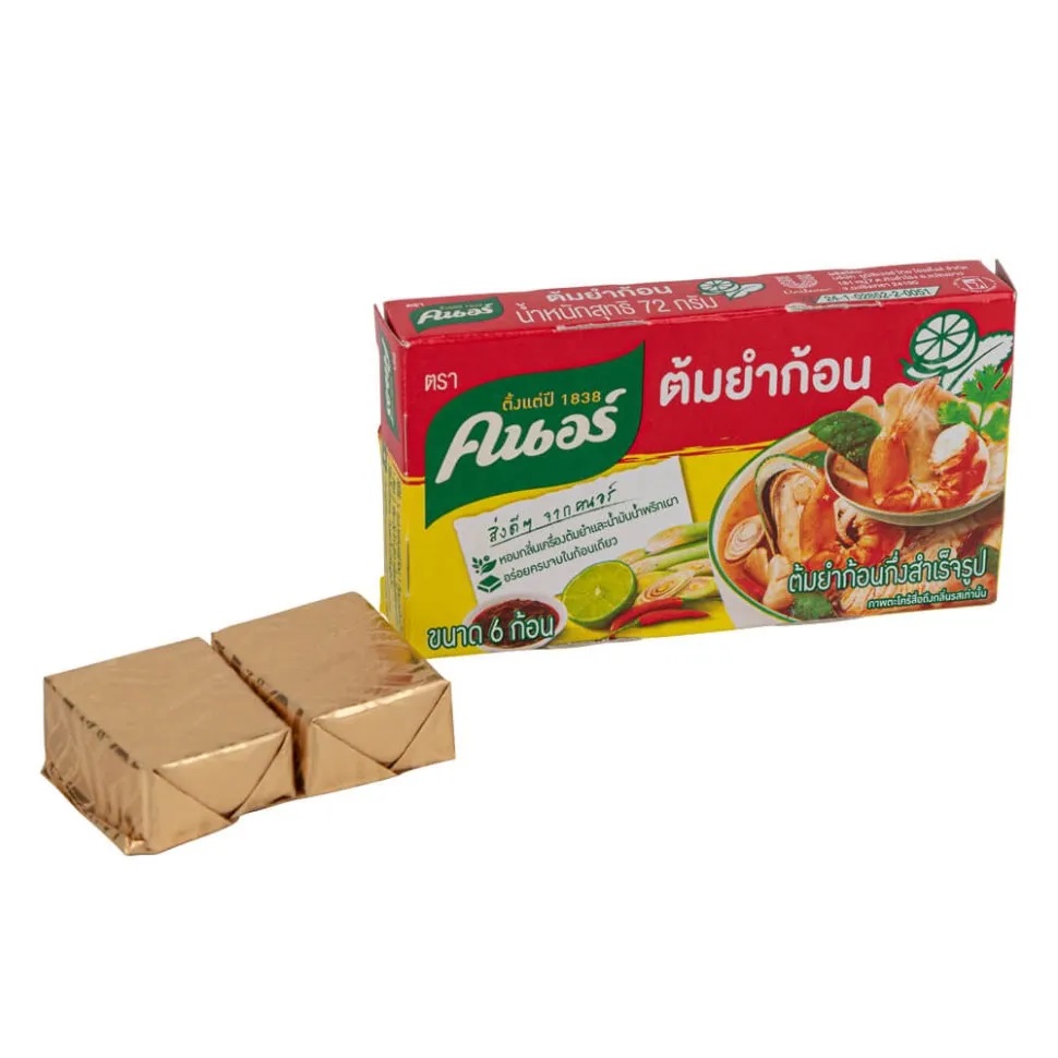 Тайские кубики-специи для приготовления супа Том Ям Knorr Tom-Yum, 6 кубиков, 72гр