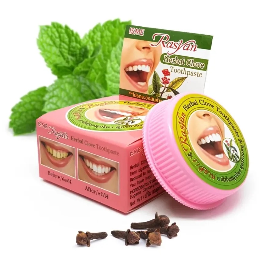 Отбеливающая зубная паста Isme Rasyan Herbal Clove Toothpaste с гвоздикой, 25 гр