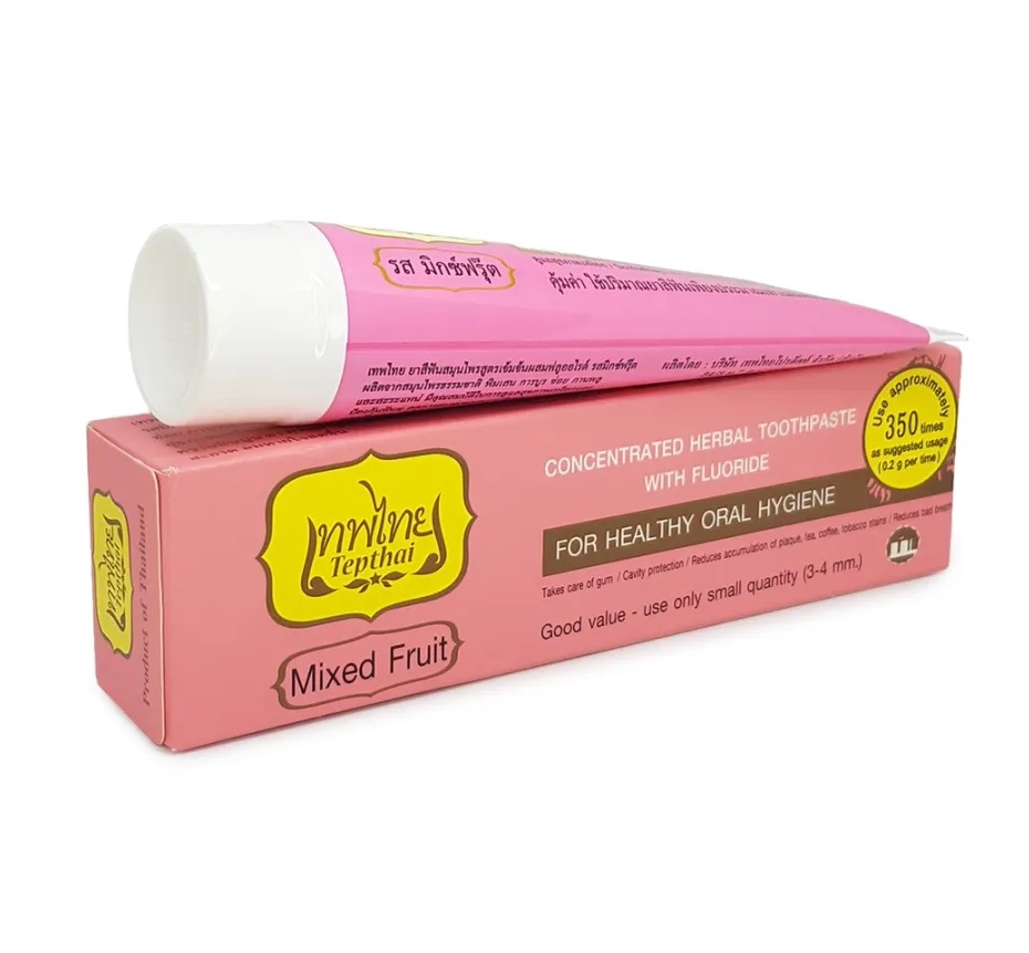 Концентрированная травяная зубная паста Тептай "Фруктовый микс" Tepthai Toothpaste, 70 гр