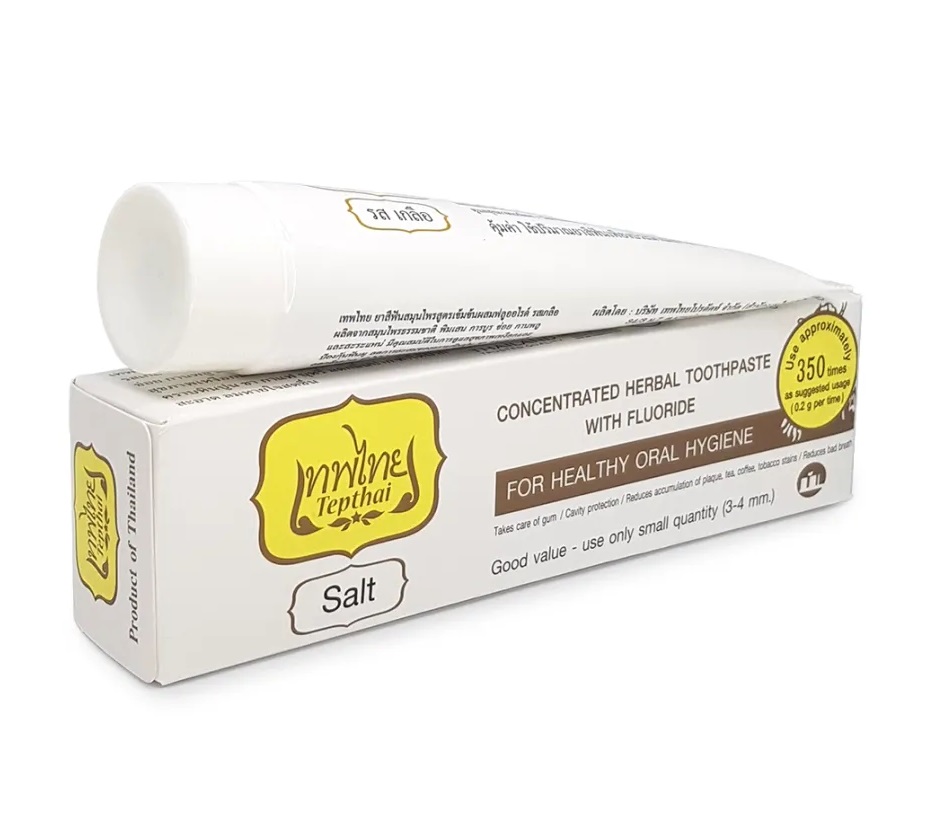 Концентрированная травяная зубная паста Тептай с солью Tepthai Toothpaste, 70 гр