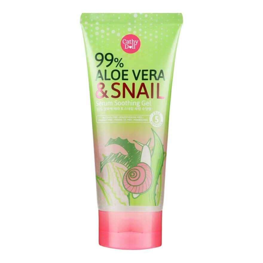 Гель алоэ вера с муцином улитки Cathy Doll 99% Aloe Vera Snail Gel, 60 мл