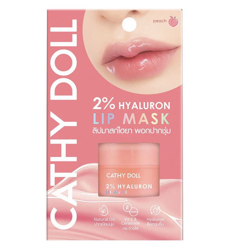 Маска для губ с 2%-й гиалуроновой кислотой Cathy Doll 2% Hyaluron Lip Mask Peach, 4.5 гр