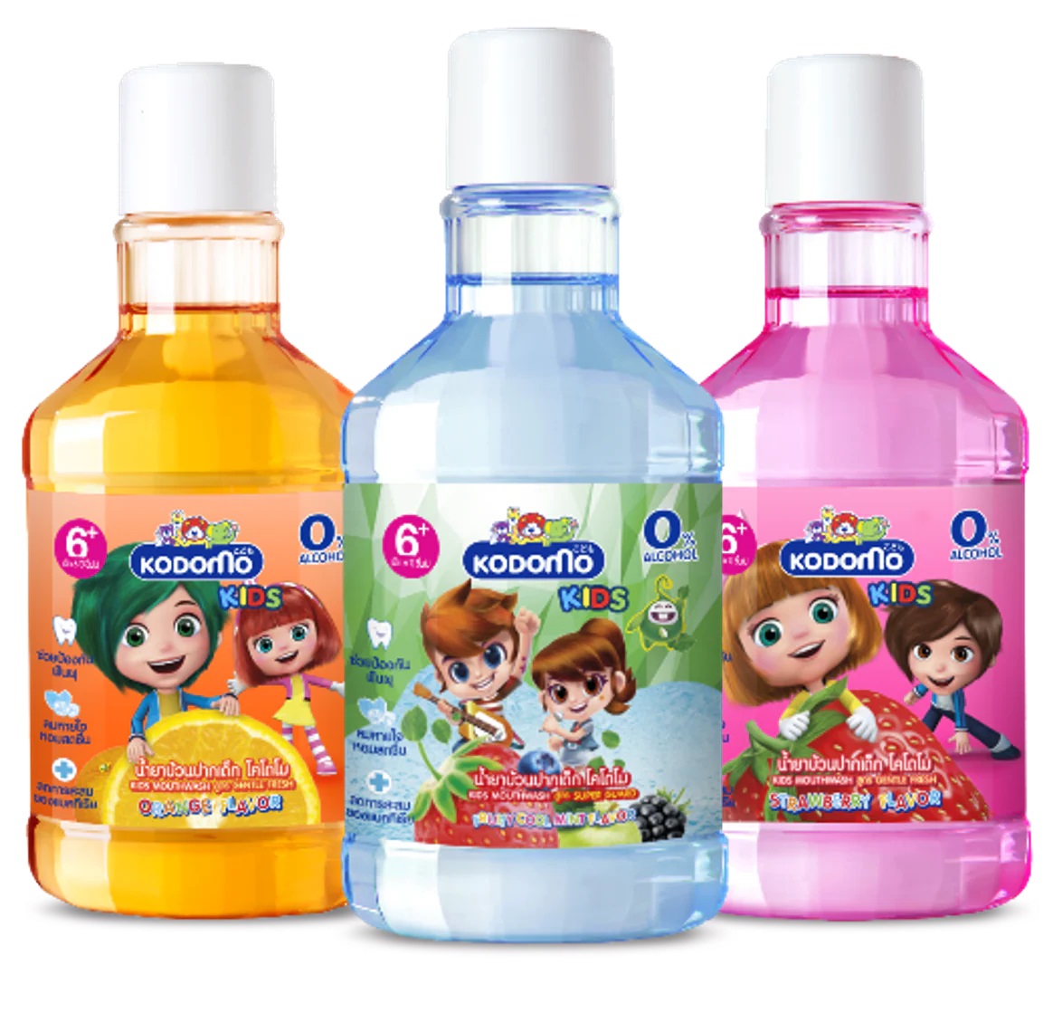Ополаскиватель детский для полости рта не содержит спирта KODOMO Kids, 250 мл