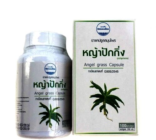 Капсулы для чистки лимфы и онкопротекторного действия Kongkaherb Angel Grass, 100 капсул