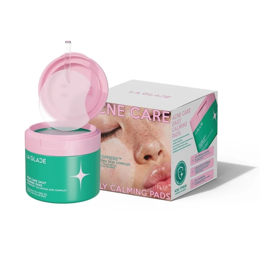 Тонер-пэды с центеллой азиатской LA GLACE Acne Care, 80 шт.