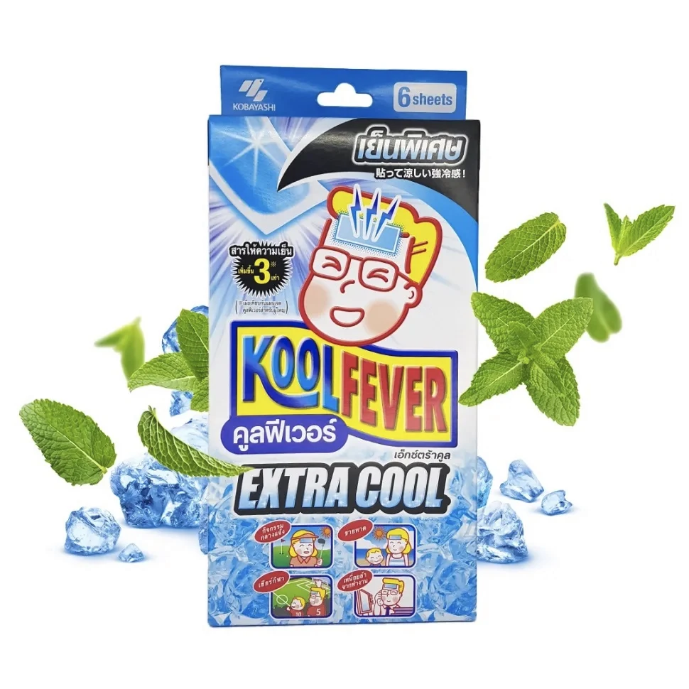Охлаждающие гелевые пластыри KOOLFEVER Extra Cool, 6 пластырей