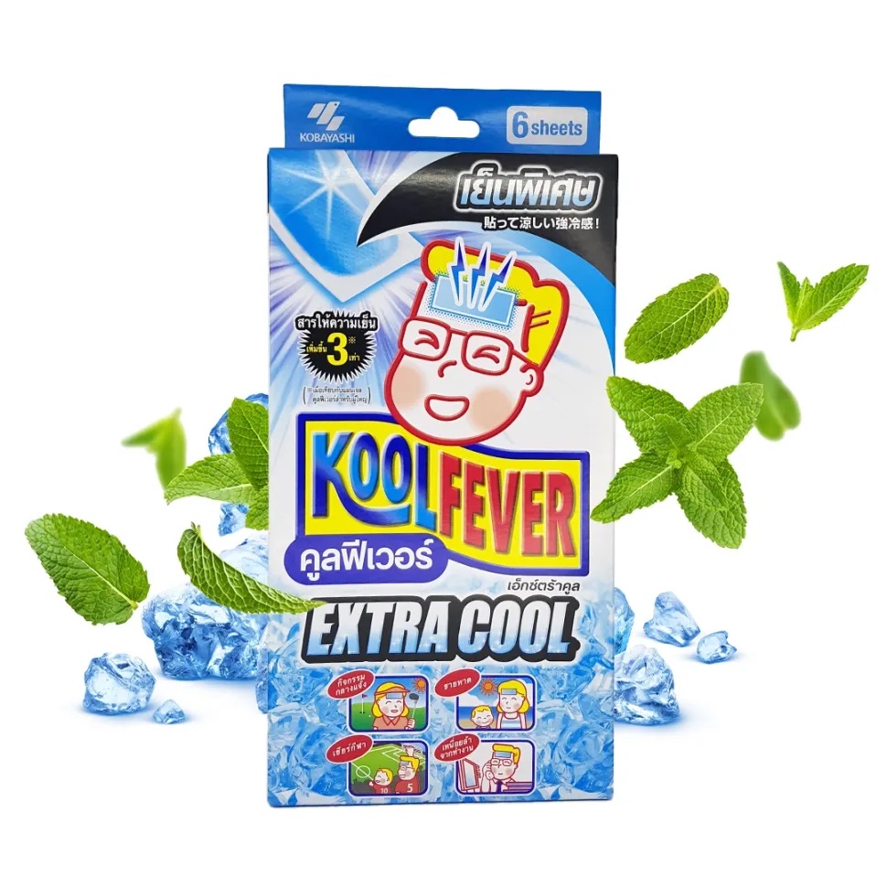 Охлаждающие гелевые пластыри KOOLFEVER Extra Cool, 6 пластырей