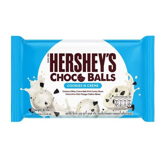 Хрустящие шарики в белом шоколаде с кусочками печенья Hershey's Choco Balls, 36 гр