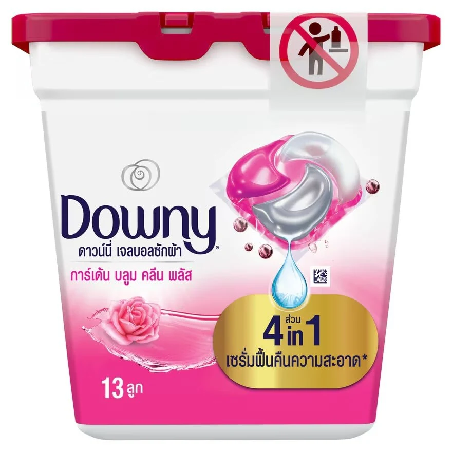 Гелевые капсулы для стирки DOWNY 4 in 1 GEL BALL PINK, 13 шт